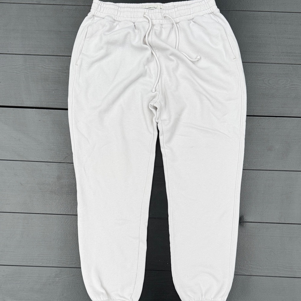 Abercrombie & Fitch White Joggers